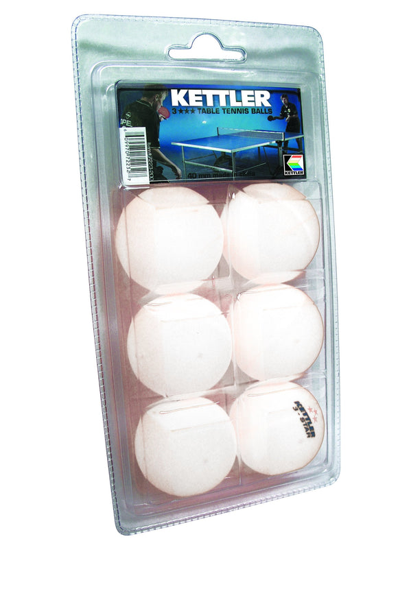 Kettler 1-Star TT Balls, 6-Pack White