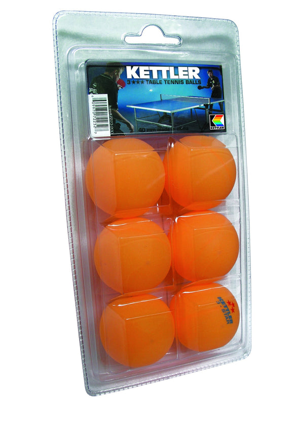 Kettler 1-Star TT Balls, 6-Pack Orange