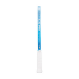 White and blue pickleball paddle