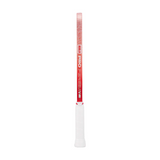 Red and white golf club head cover on a white background