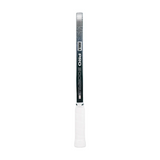 White with black pickleball paddle text on a white background